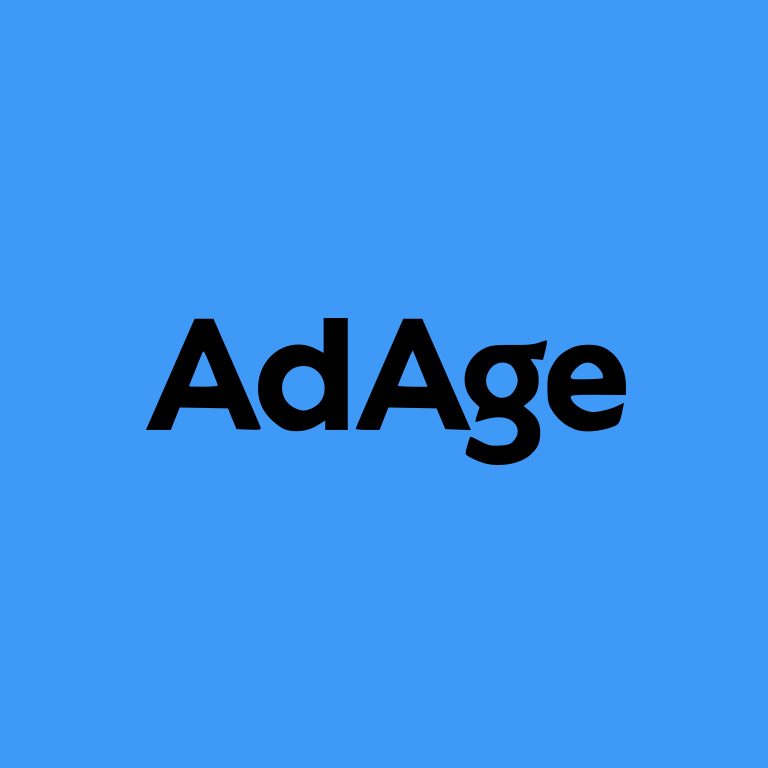 The words "Ad Age" with a blue background.