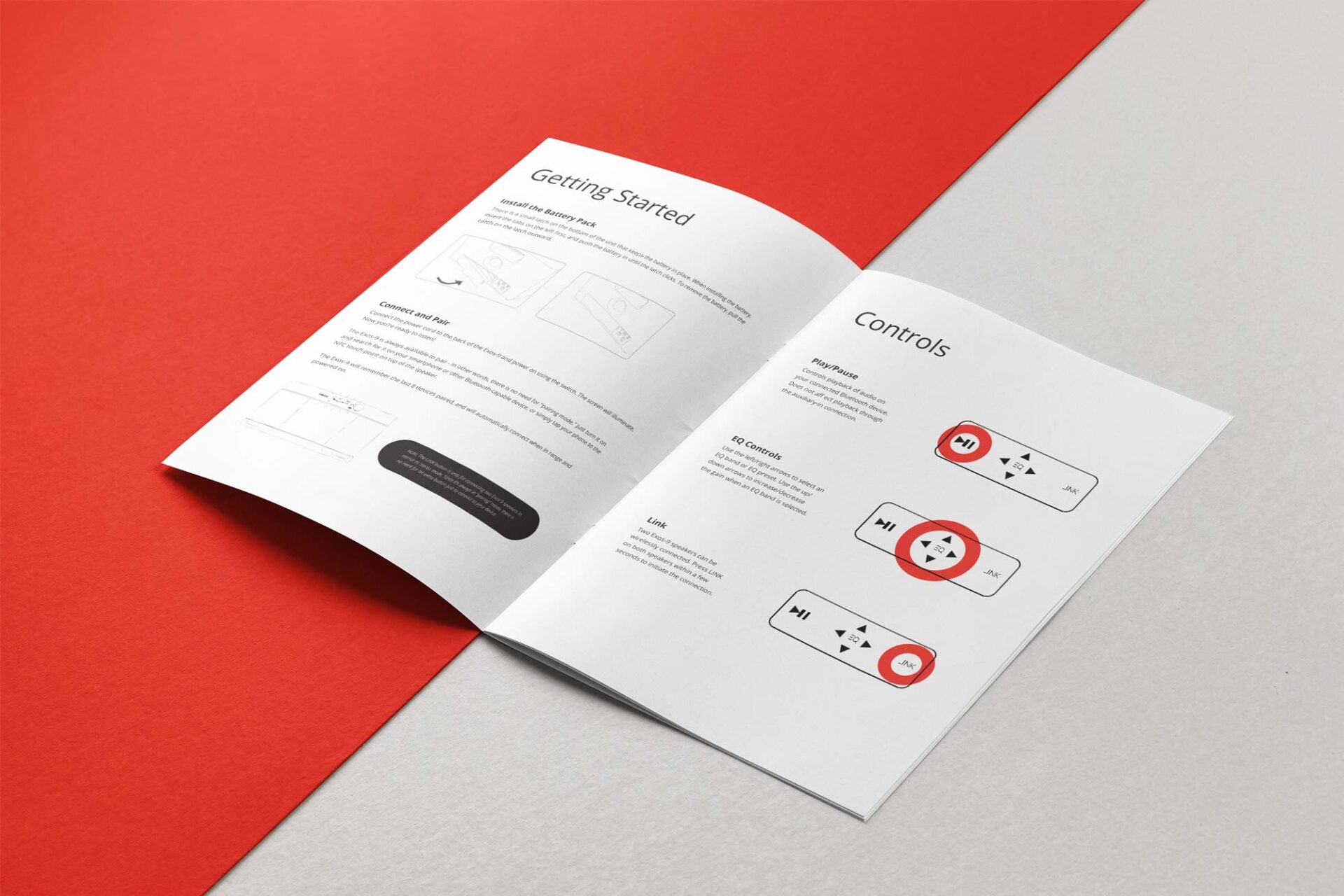 Brand manual mockup in a design system.