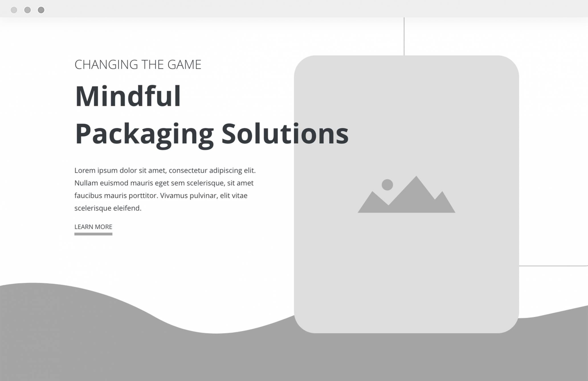 mindful packaging wireframes