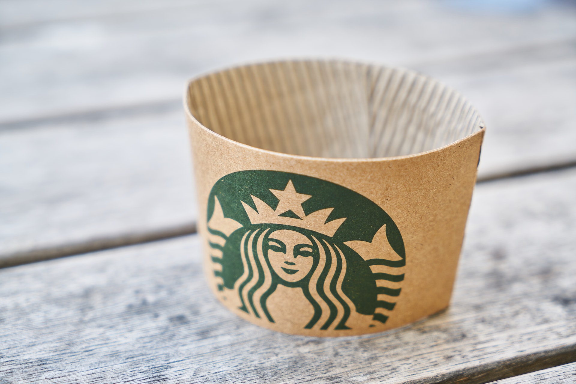 Starbucks drink holder with Starbucks logo