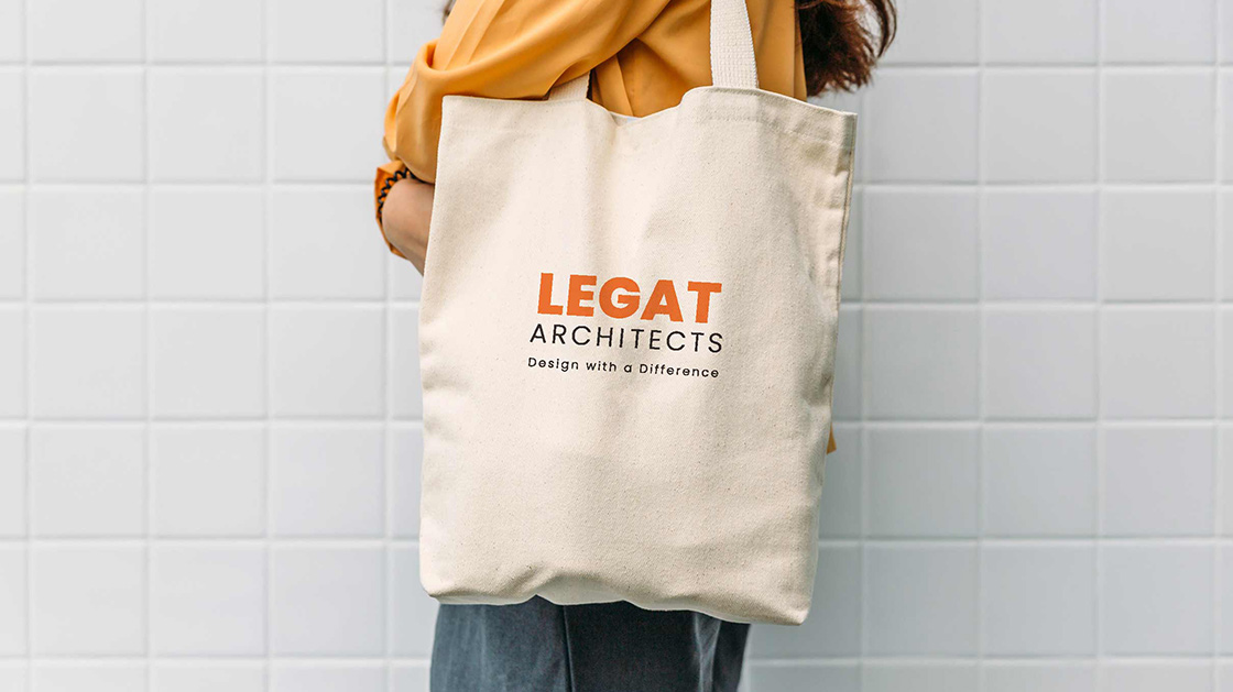 Logo on a Tote Bag.