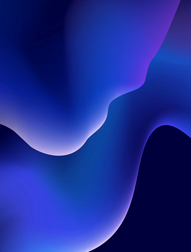 Bright blue gradient abstract organic shapes.