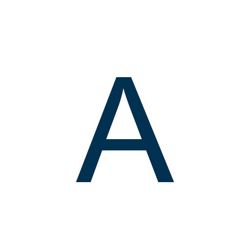 Arial typeface letter A.