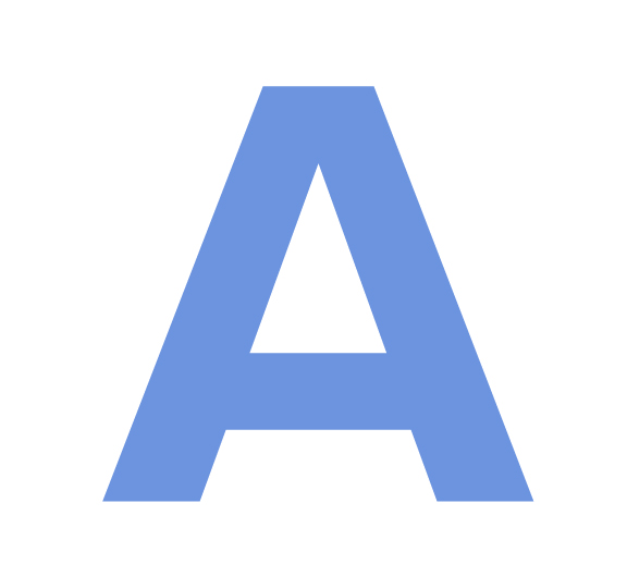 The letter "A" in Proxima Nova Bold.