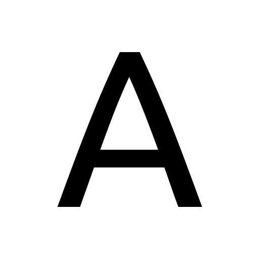 Alphabet letter A in Ubuntu regular font weight.