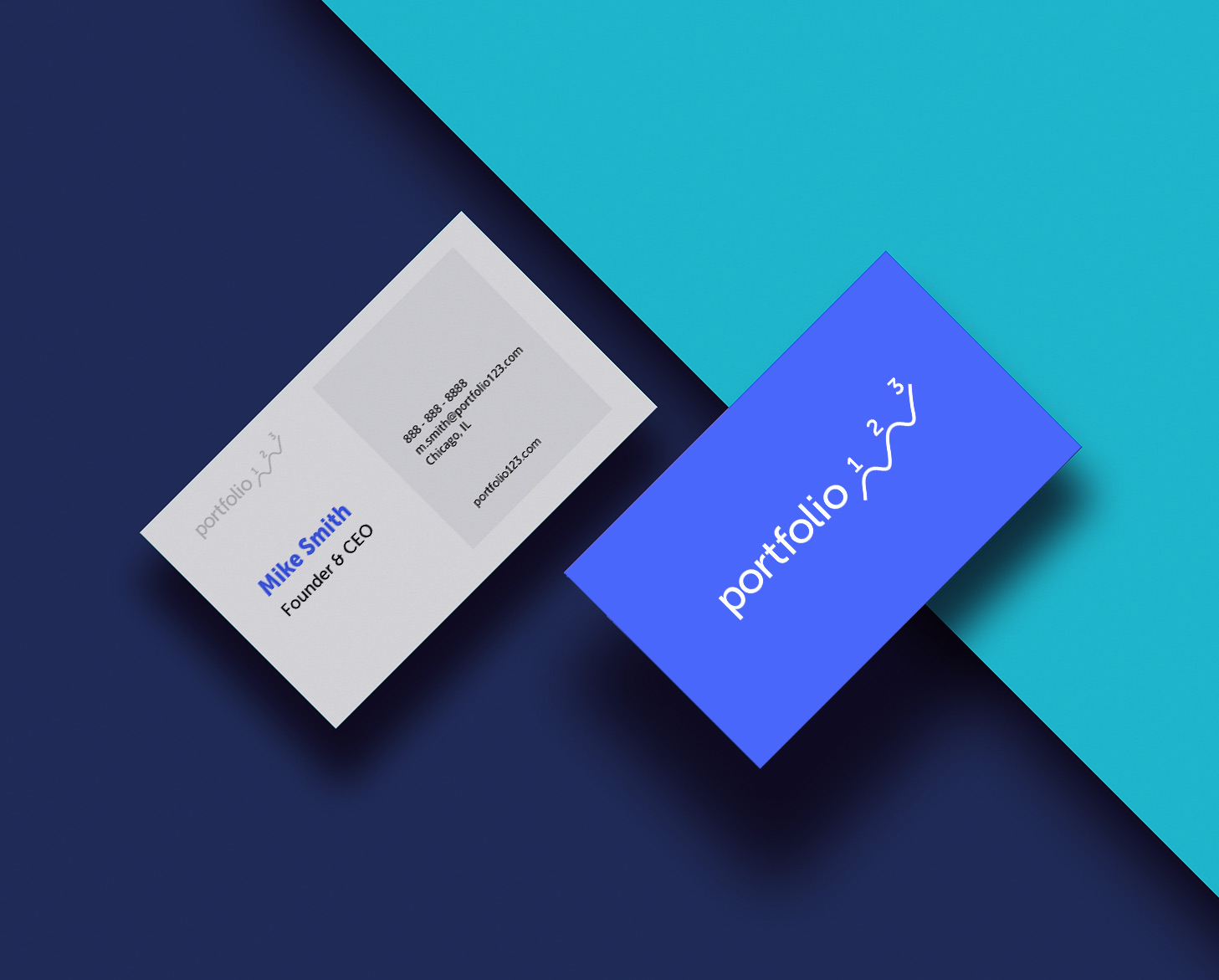 Business card design collateral piece.