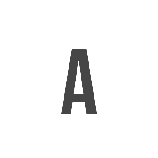 The letter "A" in Bebas Neue font style.