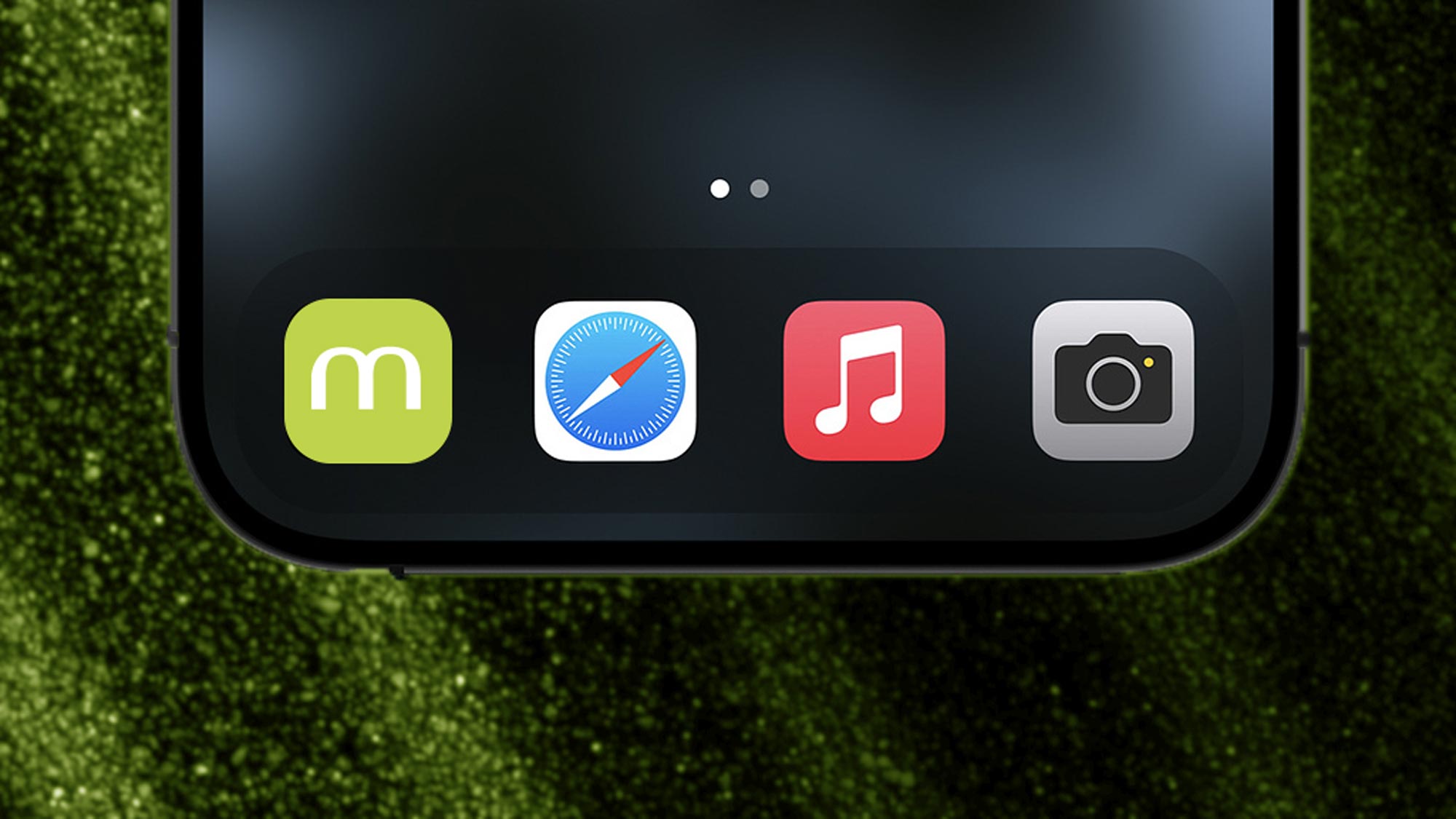 A IOS mobile screen featuring 4 apps in the dock.