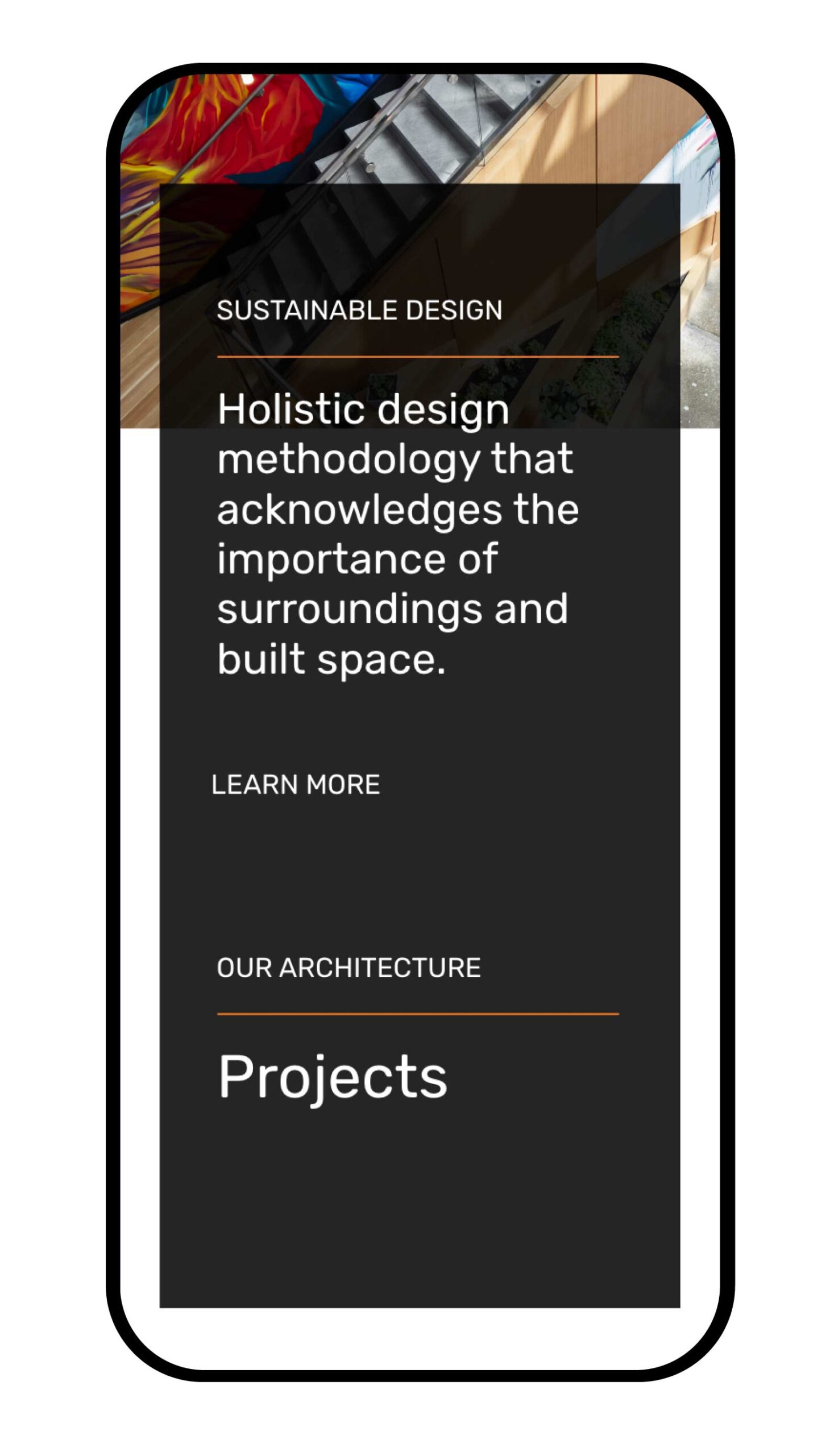 UI UX Architecture company website holistic design and projects.