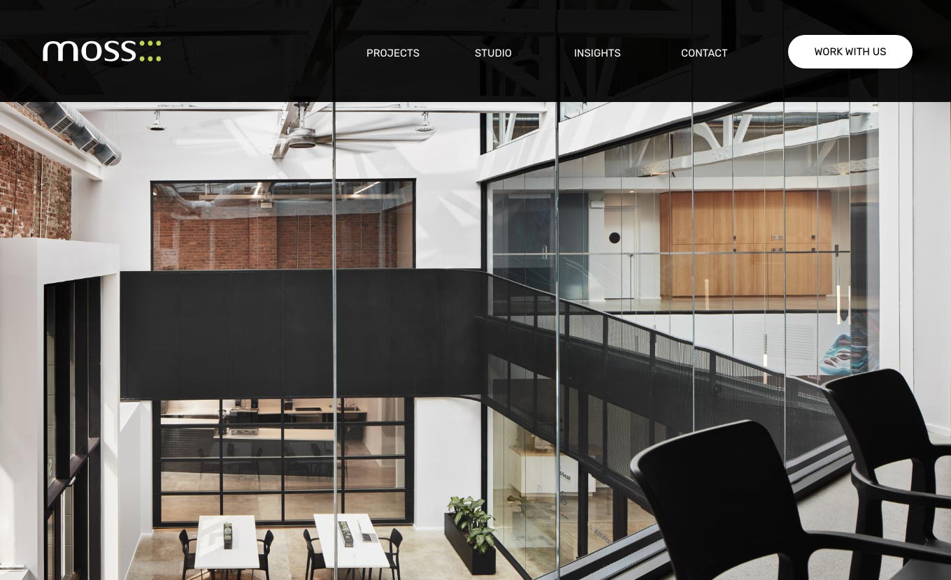 Web design for architecture firm's home page.