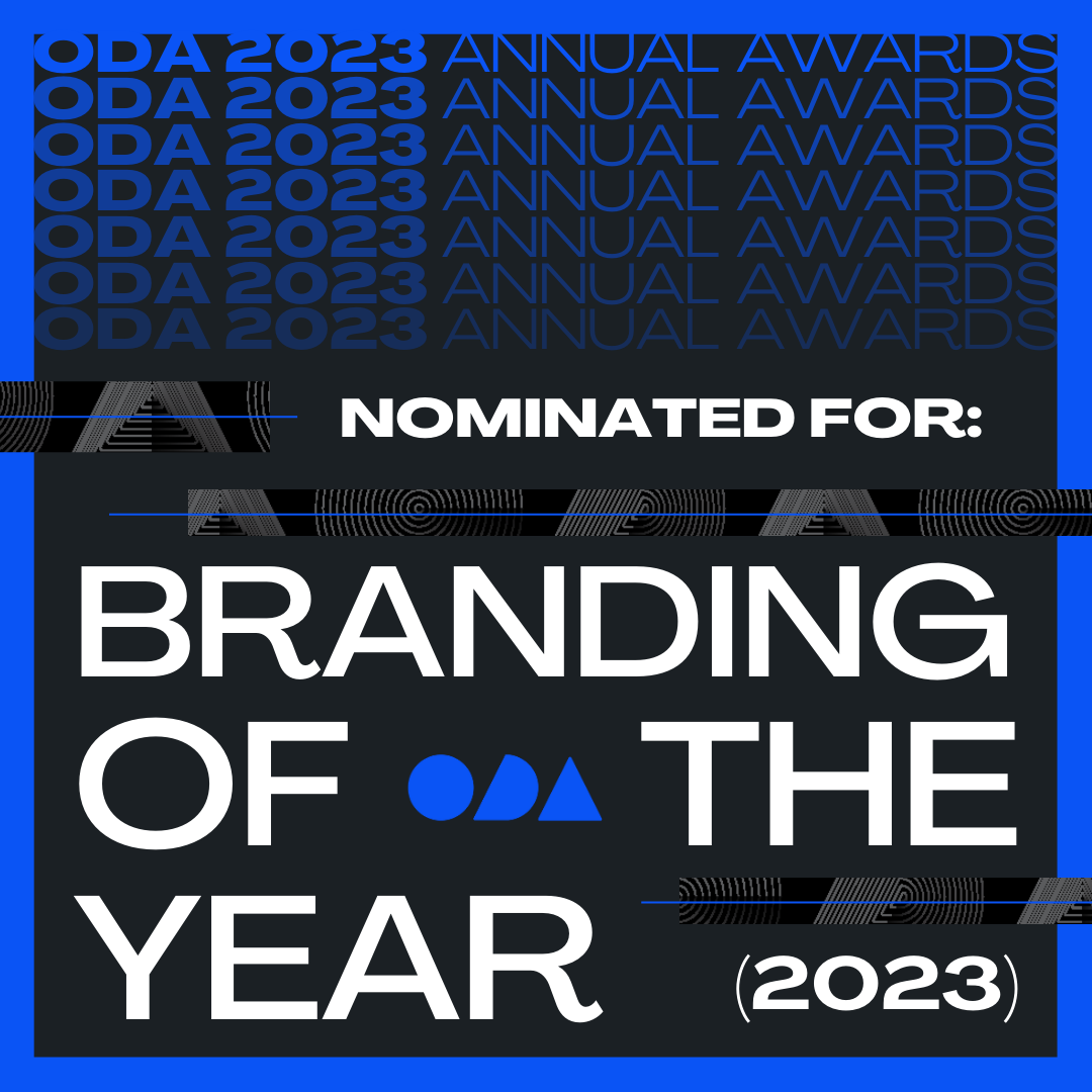 ODA Branding of the year nominee plaque.