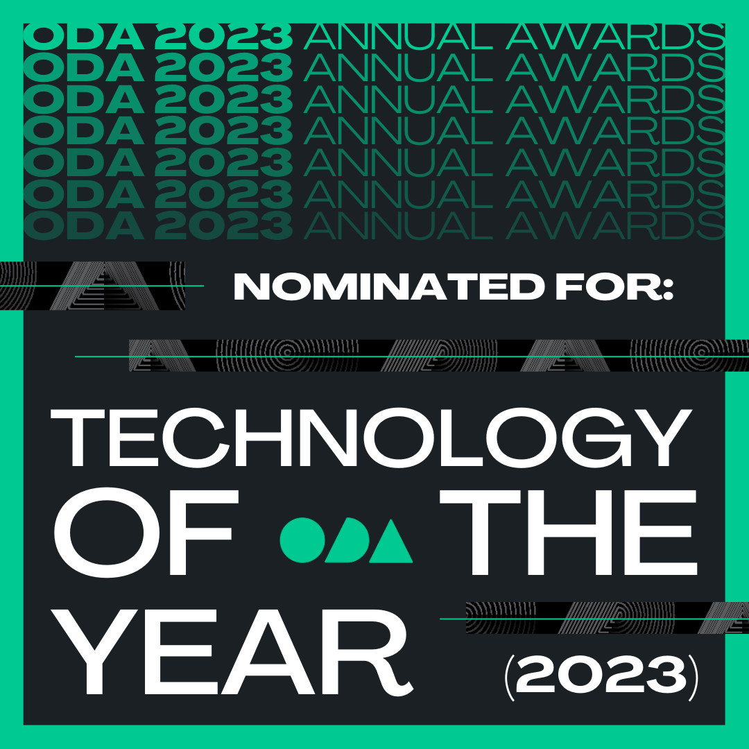 ODA Technology 2023 Nominee Plaque. 