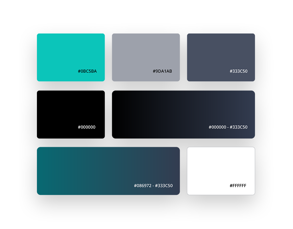 Brand color selections for a tech company.
