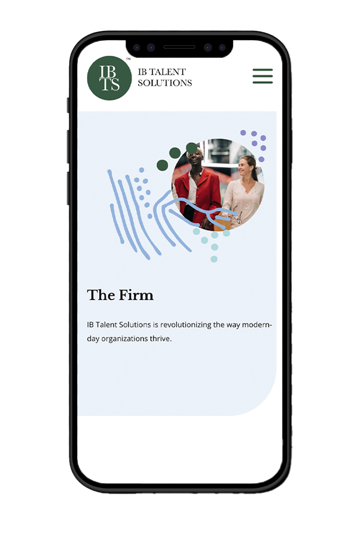 A mobile UI screen on "The Firm" page.