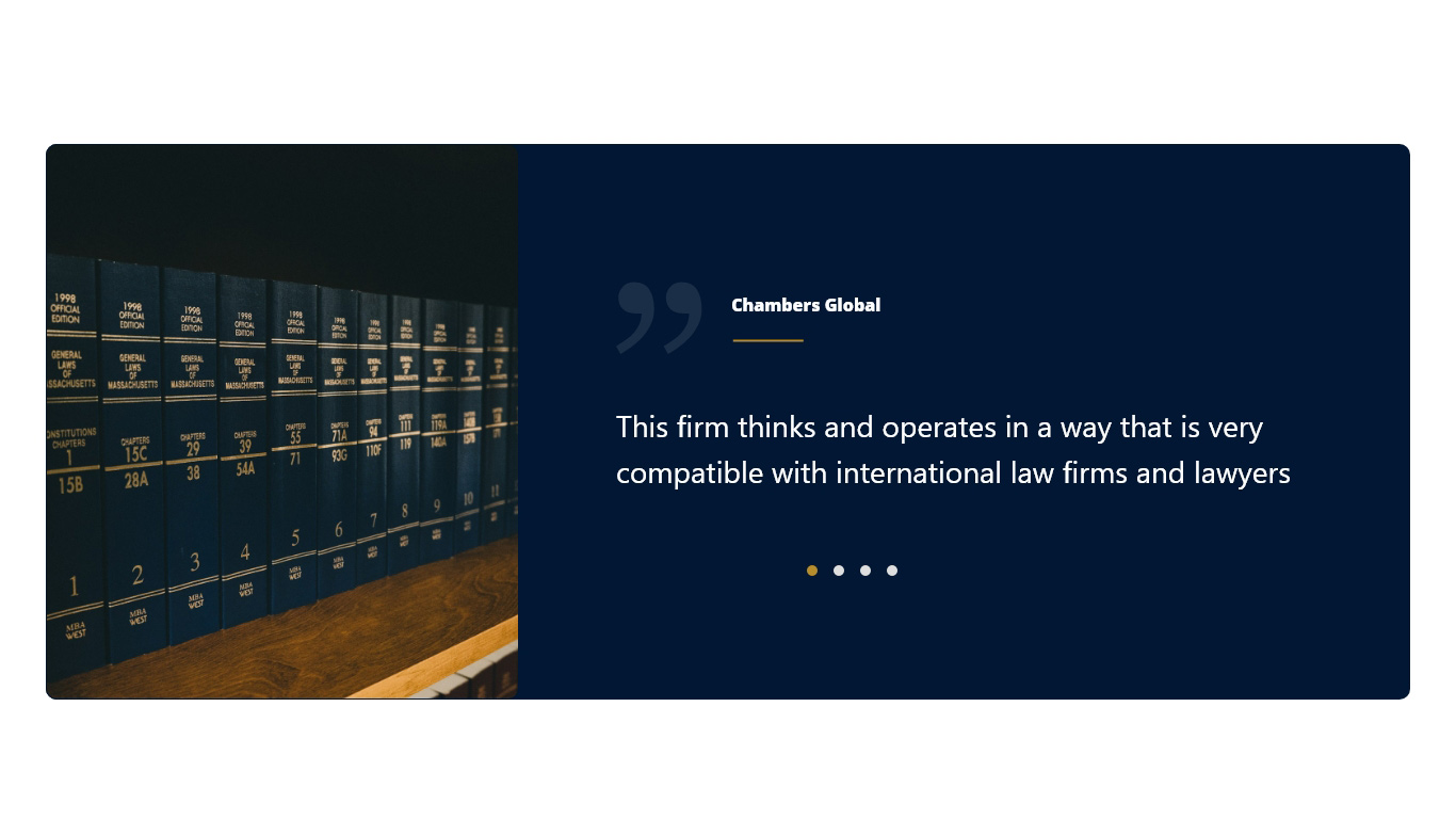A desktop web design for a testimonial section with an image of books on a shelf.
