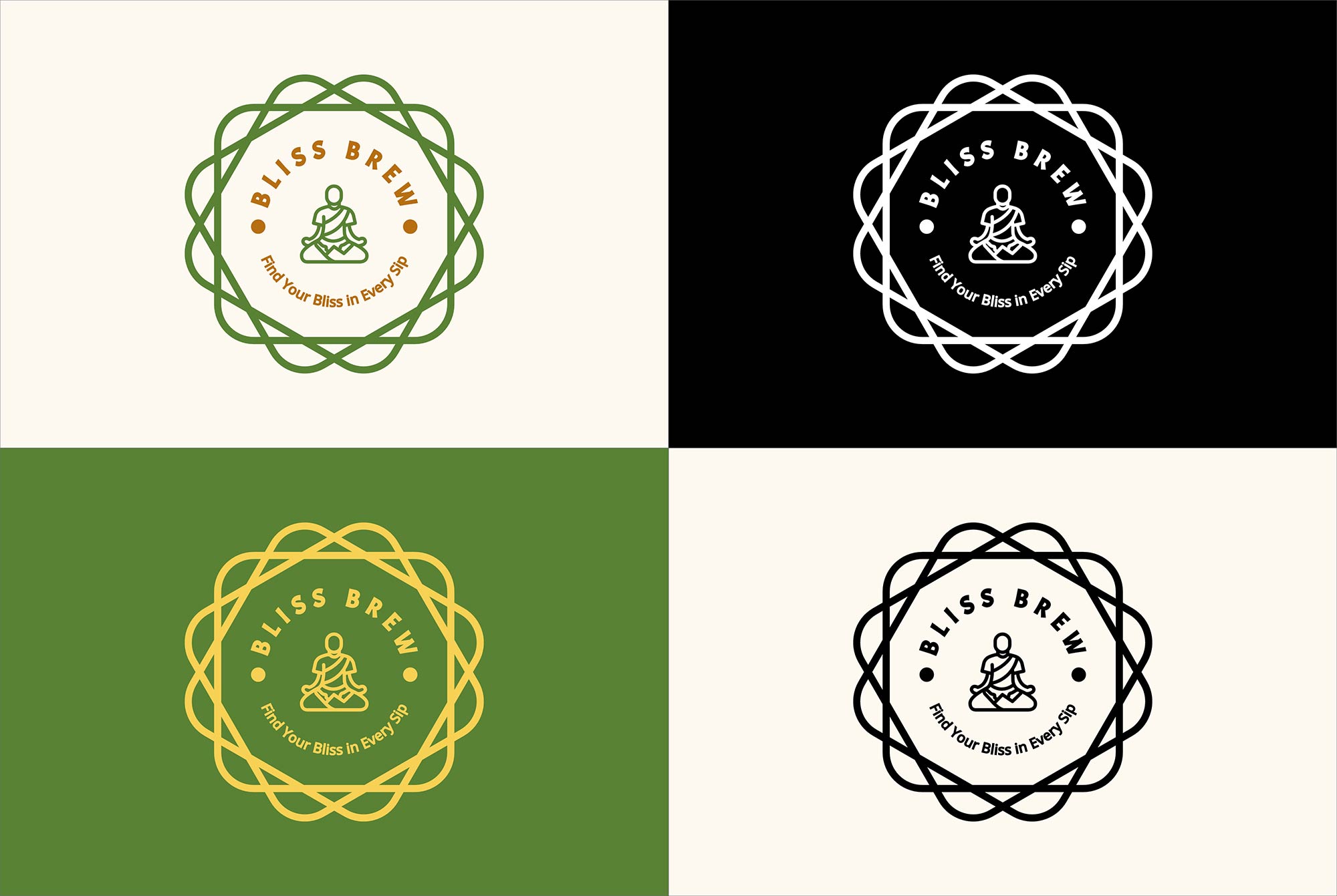 four different colored versions of the same logo.