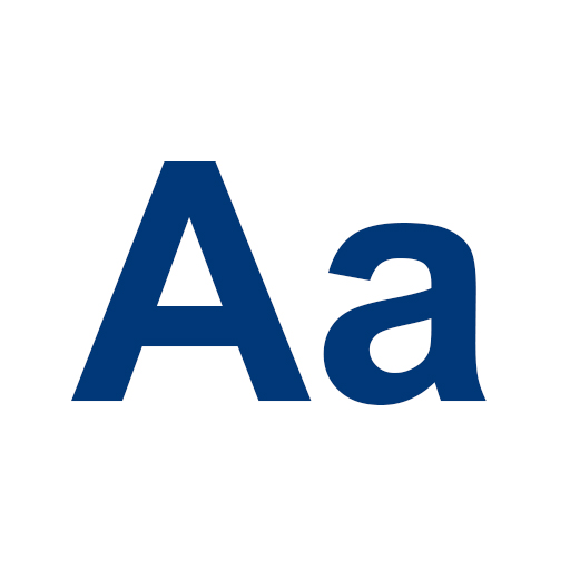 The letter "A" in uppercase and lowercase in Arial Bold font.