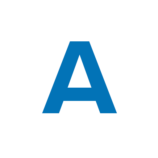 Letter A in proxima nova bold typeface.