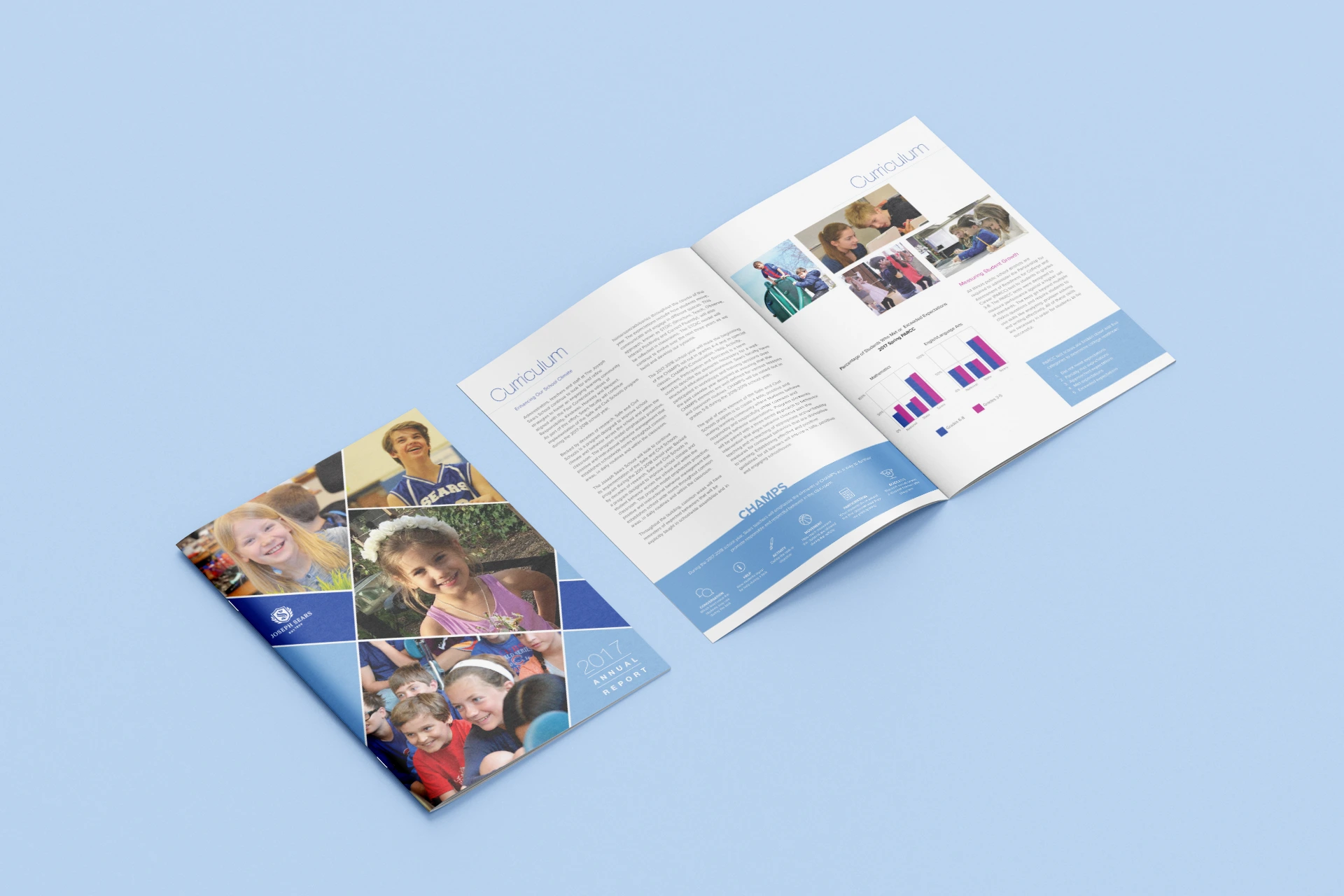 Annual report design for a k-12 school district.