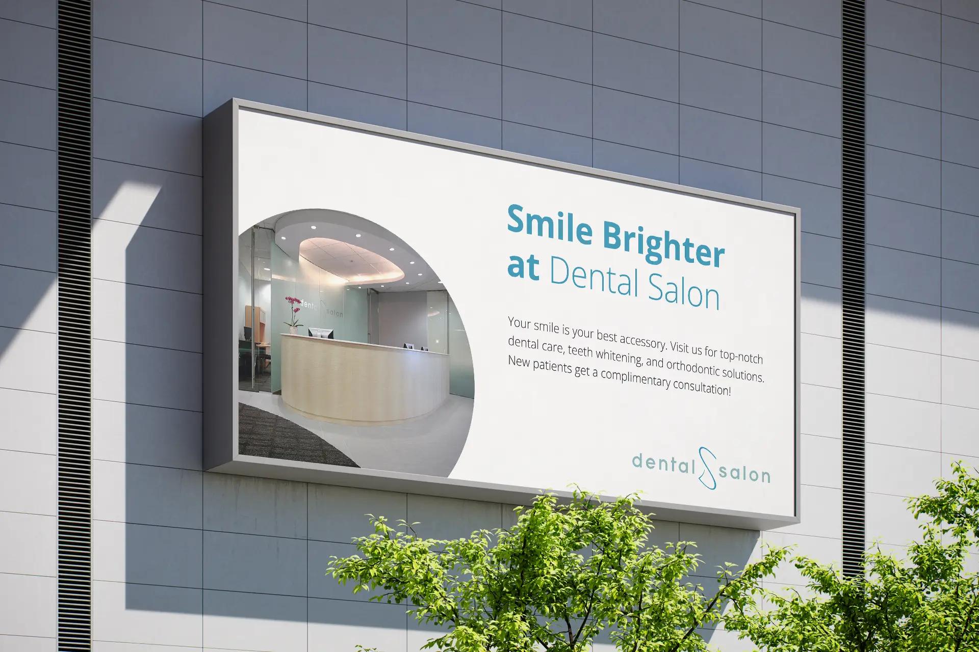 A billboard design of a dental clinic office.