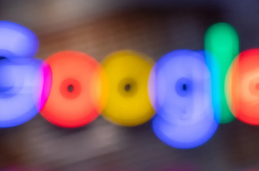 Blurred colorful logo sign.