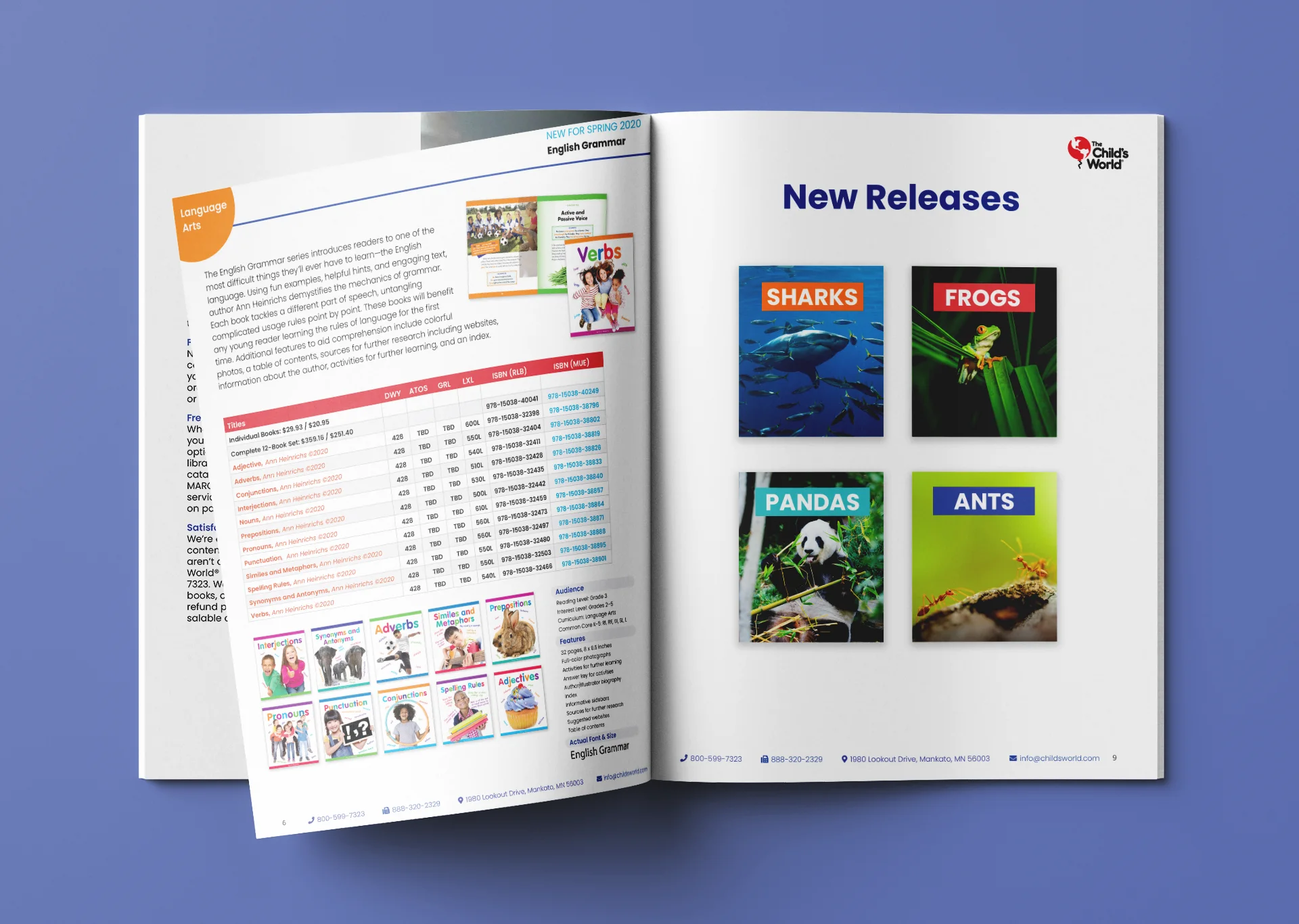 A book catalog for a children's book publishing company.