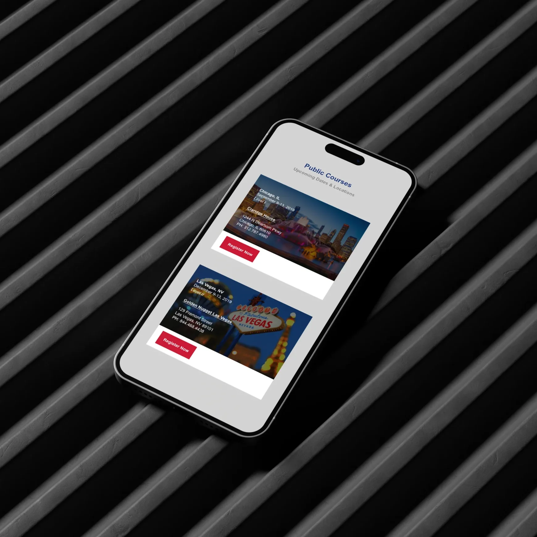 Mobile homepage design.